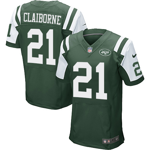 Men's Nike New York Jets #21 Morris Claiborne Green Team Color Vapor Untouchable Elite Player NFL Jersey