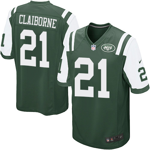 Men's Nike New York Jets #21 Morris Claiborne Game Green Team Color NFL Jersey