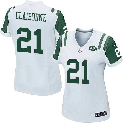 Women's Nike New York Jets #21 Morris Claiborne Game White NFL Jersey