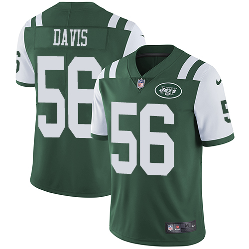 Men's Nike New York Jets #56 DeMario Davis Green Team Color Vapor Untouchable Limited Player NFL Jersey