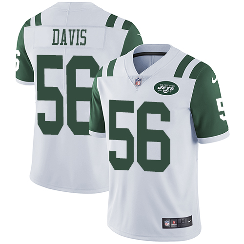 Men's Nike New York Jets #56 DeMario Davis White Vapor Untouchable Limited Player NFL Jersey