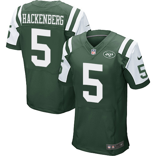 Men's Nike New York Jets #5 Christian Hackenberg Green Team Color Vapor Untouchable Elite Player NFL Jersey
