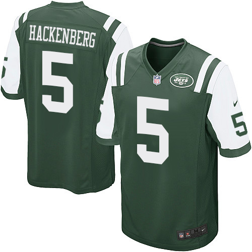 Men's Nike New York Jets #5 Christian Hackenberg Game Green Team Color NFL Jersey