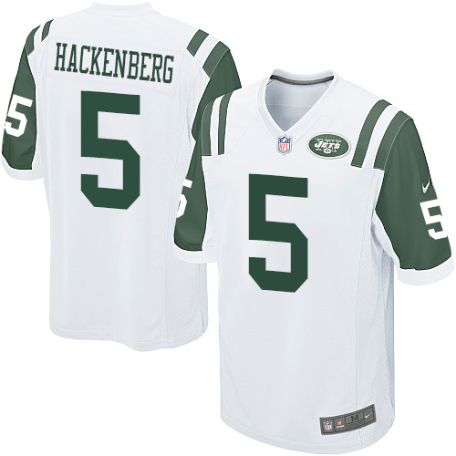 Men's Nike New York Jets #5 Christian Hackenberg Game White NFL Jersey