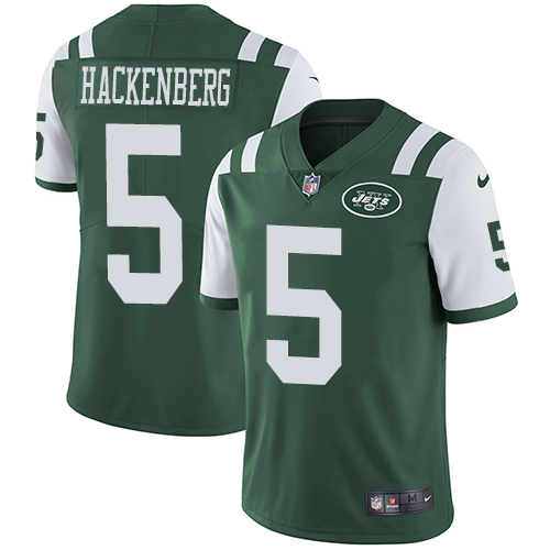 Youth Nike New York Jets #5 Christian Hackenberg Green Team Color Vapor Untouchable Elite Player NFL Jersey