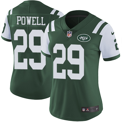 Women's Nike New York Jets #29 Bilal Powell Green Team Color Vapor Untouchable Elite Player NFL Jersey