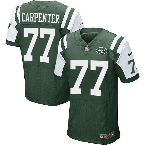 Men's Nike New York Jets #77 James Carpenter Green Team Color Vapor Untouchable Elite Player NFL Jersey