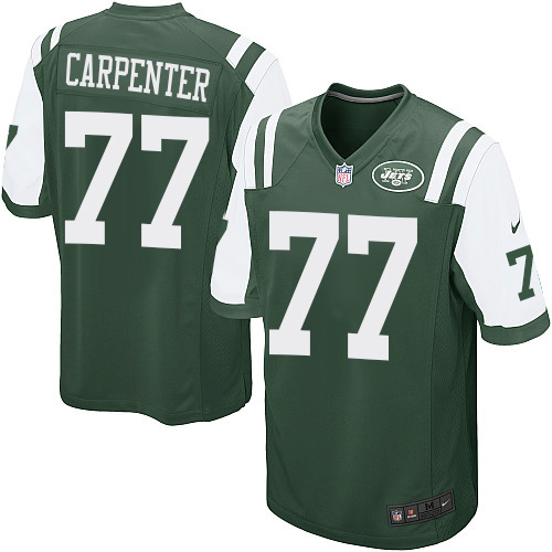 Men's Nike New York Jets #77 James Carpenter Game Green Team Color NFL Jersey