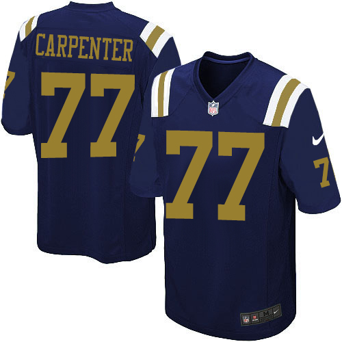 Men's Nike New York Jets #77 James Carpenter Limited Navy Blue Alternate NFL Jersey