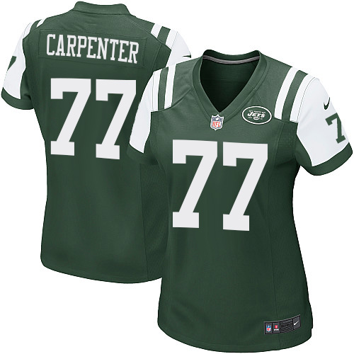 Women's Nike New York Jets #77 James Carpenter Game Green Team Color NFL Jersey
