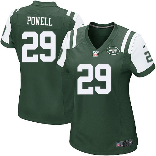 Women's Nike New York Jets #29 Bilal Powell Game Green Team Color NFL Jersey