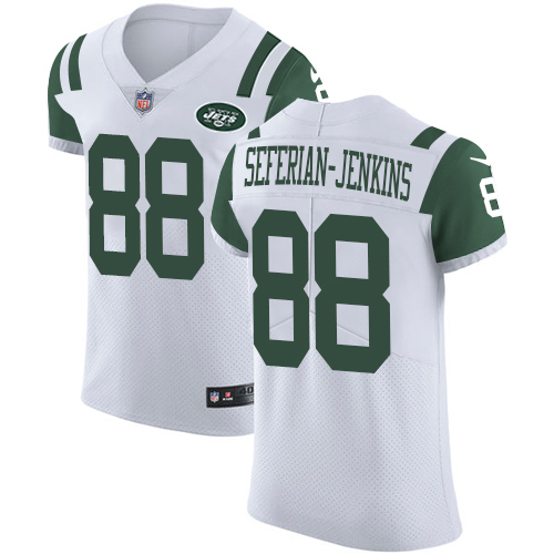 Men's Nike New York Jets #88 Austin Seferian-Jenkins Elite White NFL Jersey