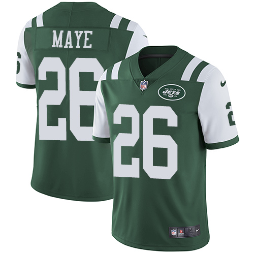 Men's Nike New York Jets #26 Marcus Maye Green Team Color Vapor Untouchable Limited Player NFL Jersey