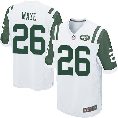 Men's Nike New York Jets #26 Marcus Maye Game White NFL Jersey