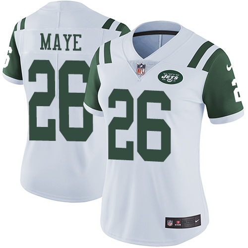 Women's Nike New York Jets #26 Marcus Maye White Vapor Untouchable Elite Player NFL Jersey