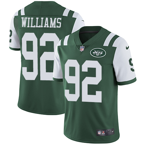 Men's Nike New York Jets #92 Leonard Williams Green Team Color Vapor Untouchable Limited Player NFL Jersey