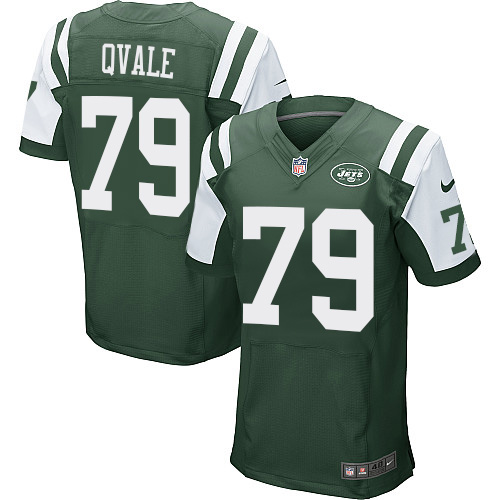 Men's Nike New York Jets #79 Brent Qvale Green Team Color Vapor Untouchable Elite Player NFL Jersey