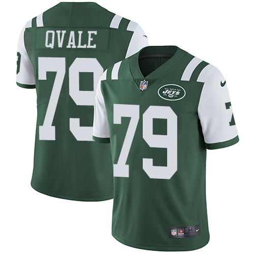 Men's Nike New York Jets #79 Brent Qvale Green Team Color Vapor Untouchable Limited Player NFL Jersey