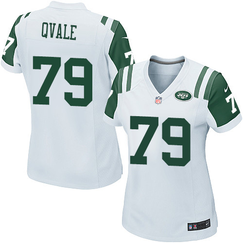 Women's Nike New York Jets #79 Brent Qvale Game White NFL Jersey