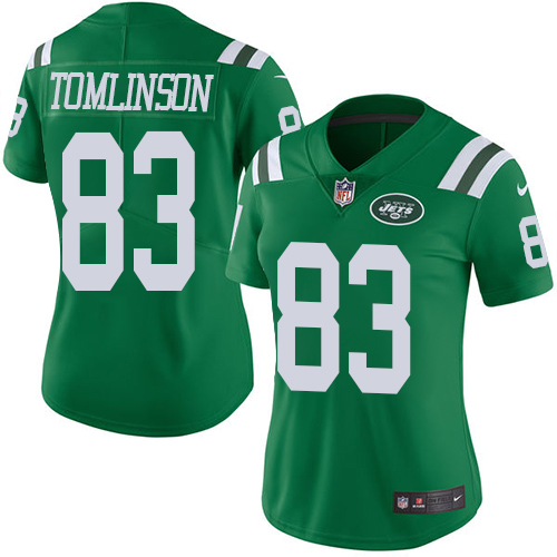 Women's Nike New York Jets #83 Eric Tomlinson Limited Green Rush Vapor Untouchable NFL Jersey