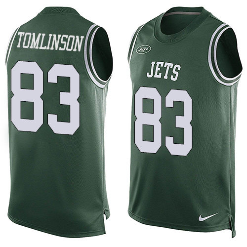 Men's Nike New York Jets #83 Eric Tomlinson Limited Green Player Name & Number Tank Top NFL Jersey