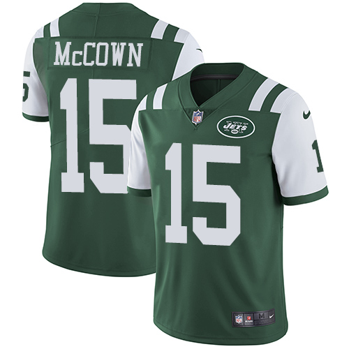 Men's Nike New York Jets #15 Josh McCown Green Team Color Vapor Untouchable Limited Player NFL Jersey