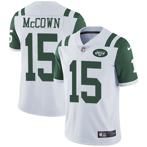 Men's Nike New York Jets #15 Josh McCown White Vapor Untouchable Limited Player NFL Jersey