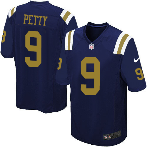 Men's Nike New York Jets #9 Bryce Petty Limited Navy Blue Alternate NFL Jersey