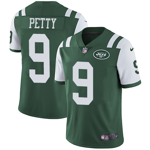 Youth Nike New York Jets #9 Bryce Petty Green Team Color Vapor Untouchable Elite Player NFL Jersey