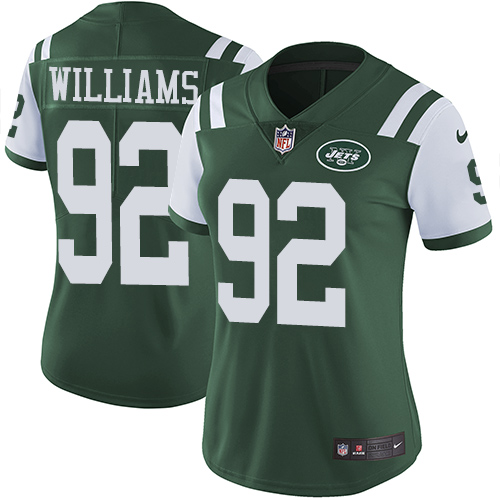 Women's Nike New York Jets #92 Leonard Williams Green Team Color Vapor Untouchable Elite Player NFL Jersey