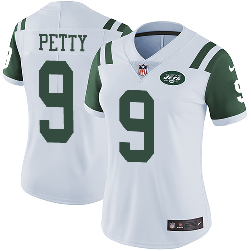 Women's Nike New York Jets #9 Bryce Petty White Vapor Untouchable Elite Player NFL Jersey