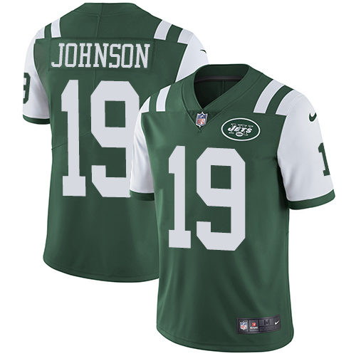 Men's Nike New York Jets #19 Keyshawn Johnson Green Team Color Vapor Untouchable Limited Player NFL Jersey