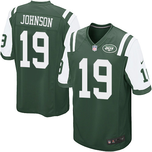Men's Nike New York Jets #19 Keyshawn Johnson Game Green Team Color NFL Jersey