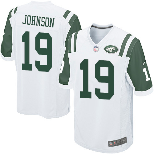 Men's Nike New York Jets #19 Keyshawn Johnson Game White NFL Jersey