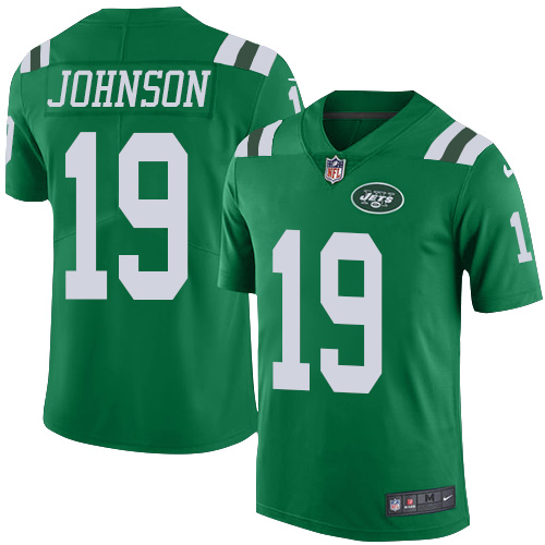 Men's Nike New York Jets #19 Keyshawn Johnson Limited Green Rush Vapor Untouchable NFL Jersey