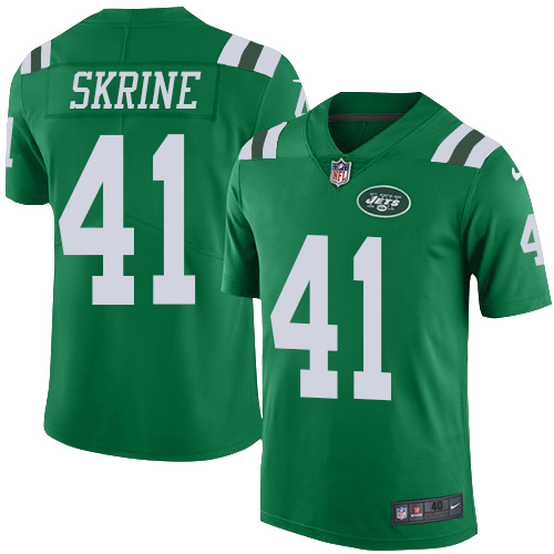 Men's Nike New York Jets #41 Buster Skrine Elite Green Rush Vapor Untouchable NFL Jersey