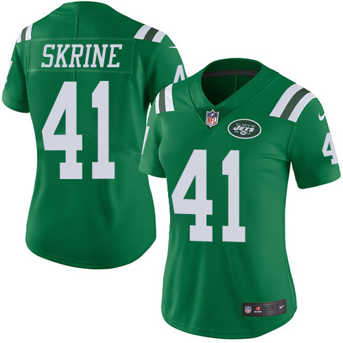 Women's Nike New York Jets #41 Buster Skrine Limited Green Rush Vapor Untouchable NFL Jersey