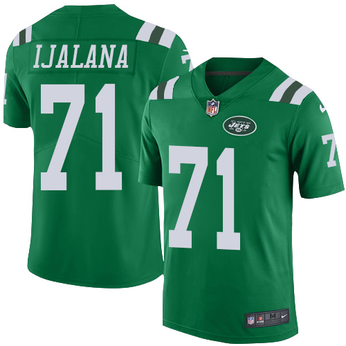 Youth Nike New York Jets #71 Ben Ijalana Limited Green Rush Vapor Untouchable NFL Jersey