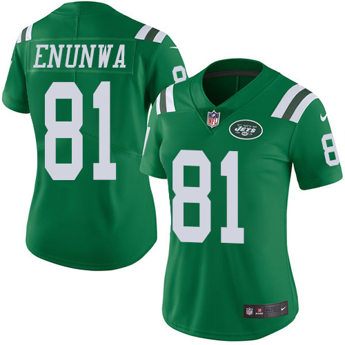 Women's Nike New York Jets #81 Quincy Enunwa Limited Green Rush Vapor Untouchable NFL Jersey