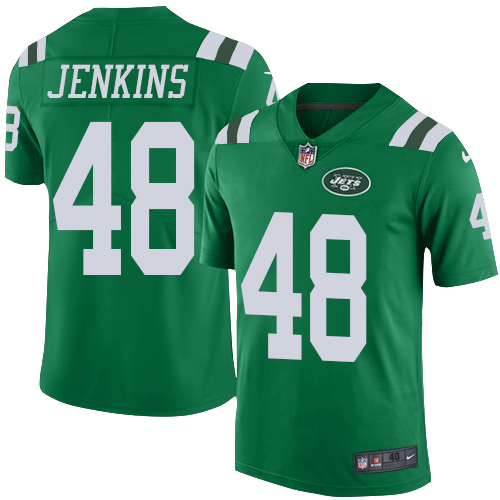 Men's Nike New York Jets #48 Jordan Jenkins Elite Green Rush Vapor Untouchable NFL Jersey