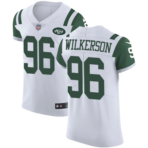 Men's Nike New York Jets #96 Muhammad Wilkerson Elite White NFL Jersey