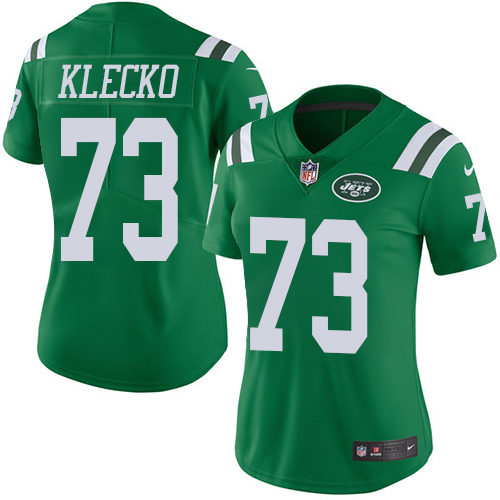 Women's Nike New York Jets #73 Joe Klecko Limited Green Rush Vapor Untouchable NFL Jersey