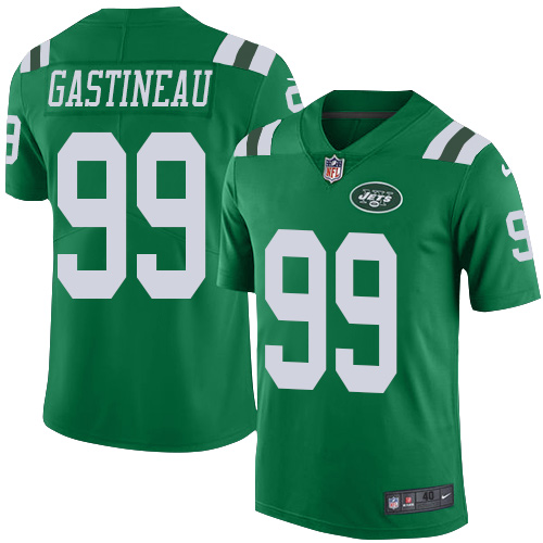 Men's Nike New York Jets #99 Mark Gastineau Elite Green Rush Vapor Untouchable NFL Jersey