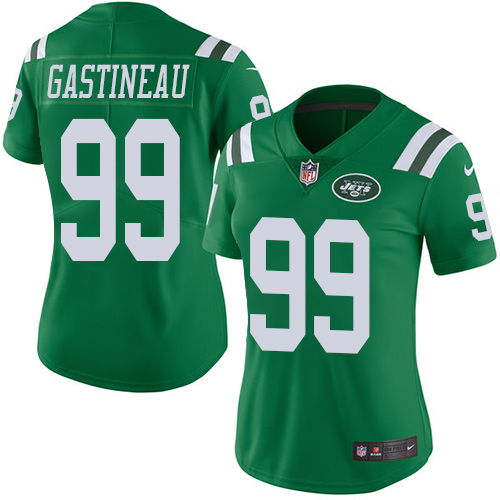 Women's Nike New York Jets #99 Mark Gastineau Limited Green Rush Vapor Untouchable NFL Jersey