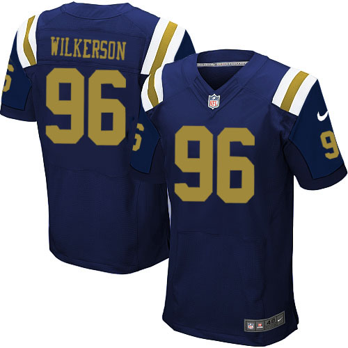 Men's Nike New York Jets #96 Muhammad Wilkerson Elite Navy Blue Alternate NFL Jersey