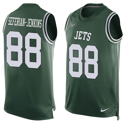 Men's Nike New York Jets #88 Austin Seferian-Jenkins Limited Green Player Name & Number Tank Top NFL Jersey
