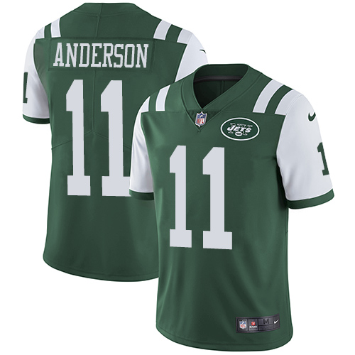 Men's Nike New York Jets #11 Robby Anderson Green Team Color Vapor Untouchable Limited Player NFL Jersey
