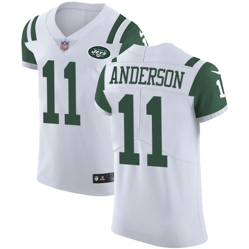 Men's Nike New York Jets #11 Robby Anderson Elite White NFL Jersey