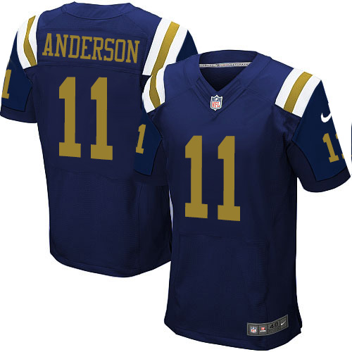 Men's Nike New York Jets #11 Robby Anderson Elite Navy Blue Alternate NFL Jersey