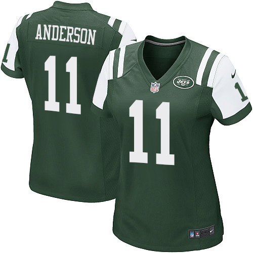 Women's Nike New York Jets #11 Robby Anderson Game Green Team Color NFL Jersey